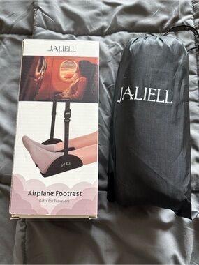 JALIELL Airplane Footrest in Black - Travel Comfort